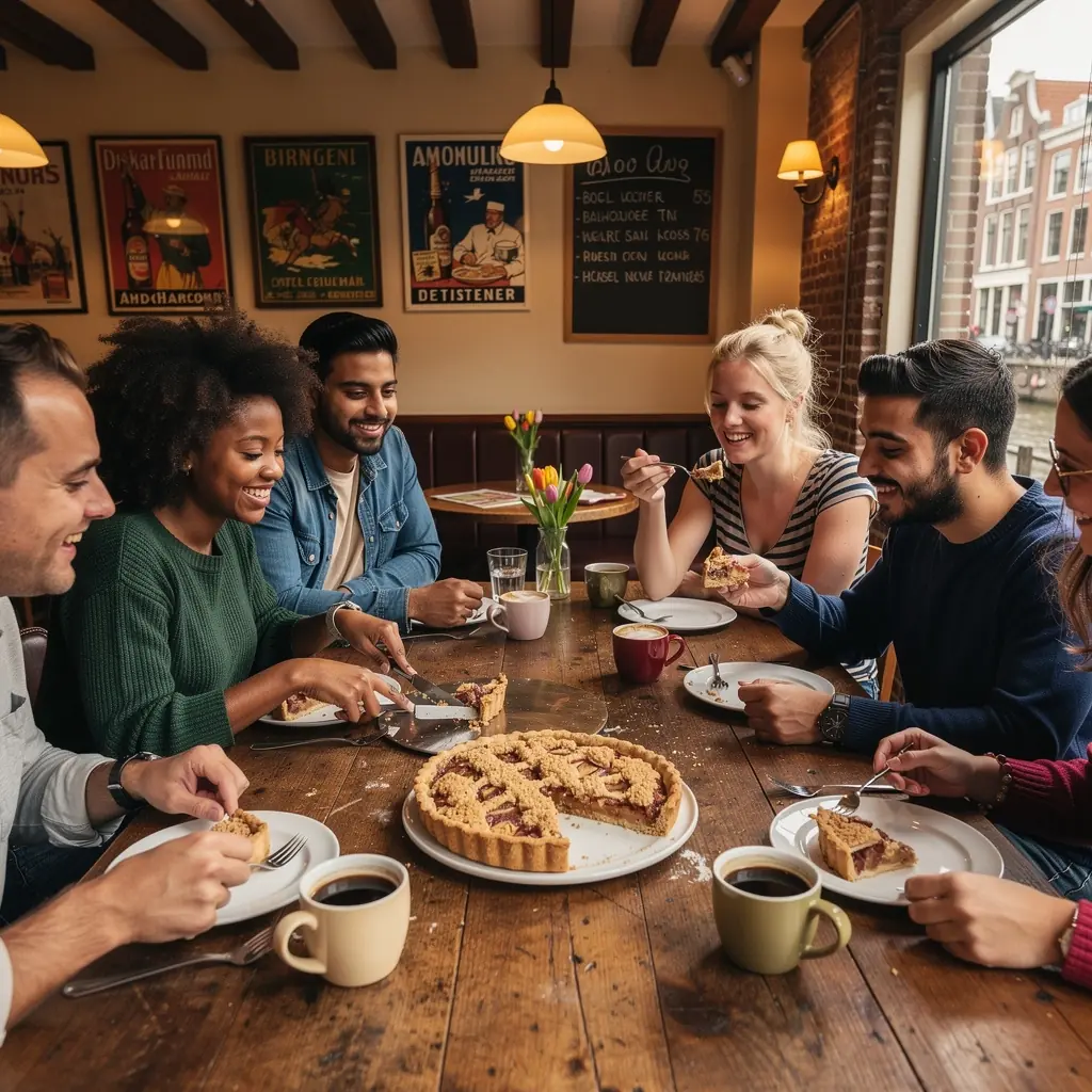 Een prachtig uitzicht op de grachten van Utrecht met historische gebouwen en bloeiende bloemen aan de oevers.